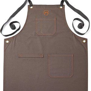 Grillware Outset  Cross Back Canvas Apron with Pockets Brown